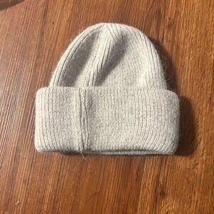Women's Grey and Cream Hat